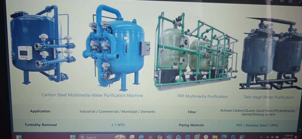 Water treatment installation